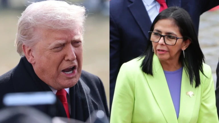 Donald-Trump-presidente-de-Estados-Unidos-y-Delcy-Rodriguez