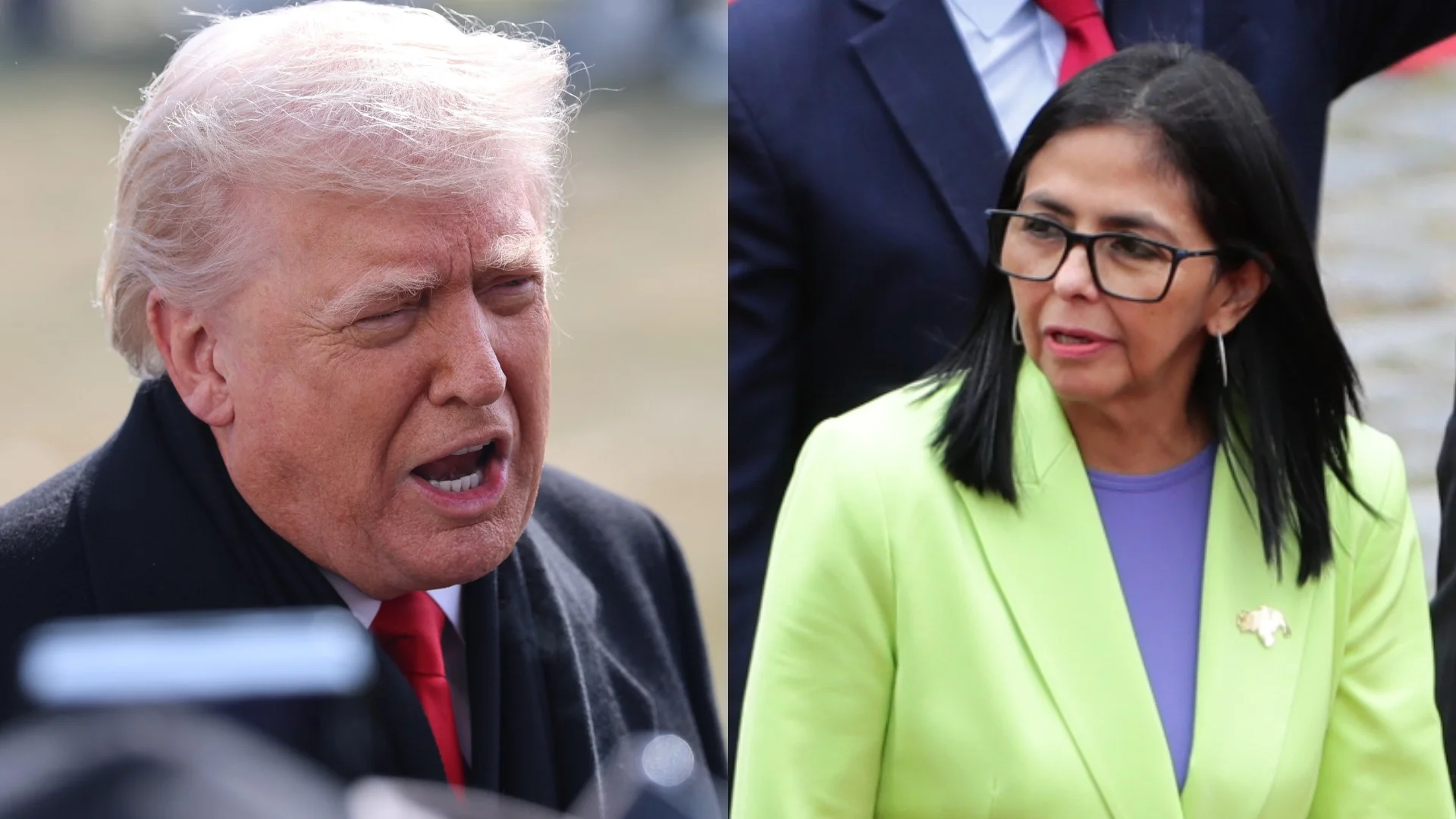 Donald-Trump-presidente-de-Estados-Unidos-y-Delcy-Rodriguez